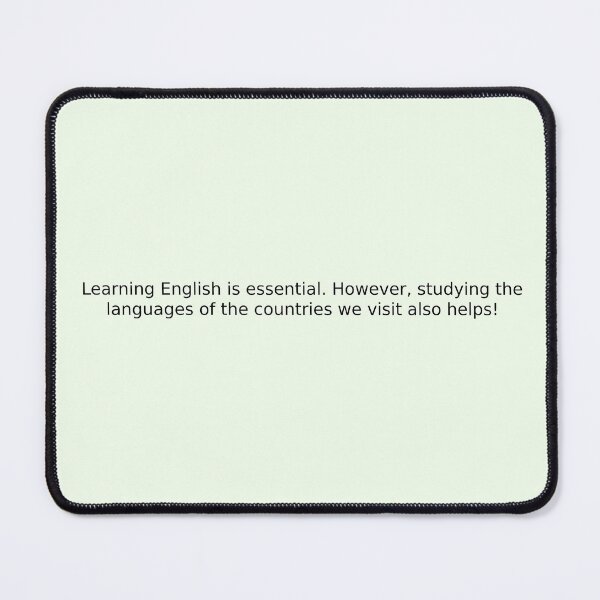 Item preview, Learning English is essential. However, studying the languages of the countries we visit also helps! designed and sold by English Learning.