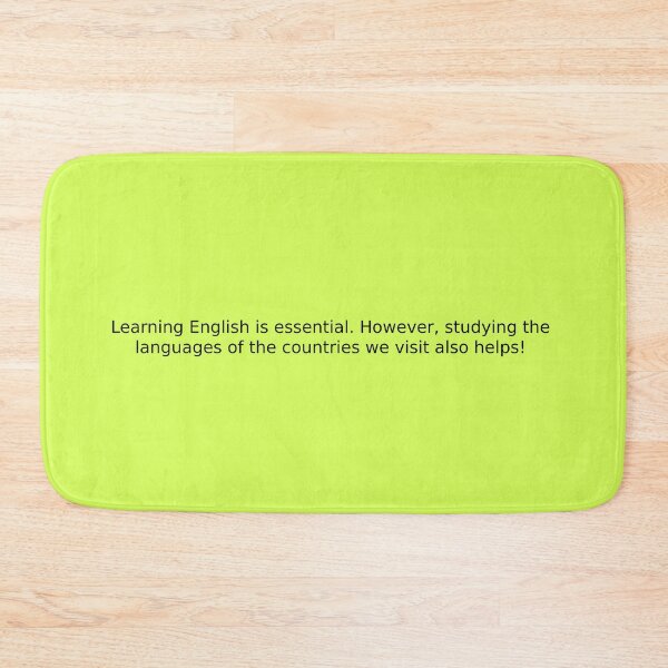 Item preview, Learning English is essential. However, studying the languages of the countries we visit also helps! designed and sold by English Learning.