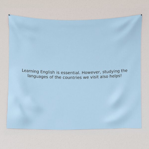 Item preview, Learning English is essential. However, studying the languages of the countries we visit also helps! designed and sold by English Learning.