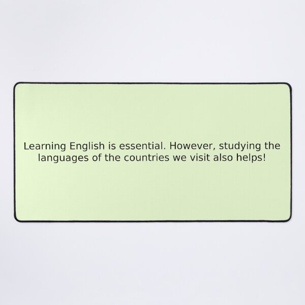 Item preview, Learning English is essential. However, studying the languages of the countries we visit also helps! designed and sold by English Learning.