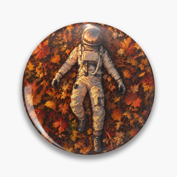 Item preview, Astronaut Among Autumn Leaves | Surreal Space & Fall Nature Art designed and sold by Extravanganzza.