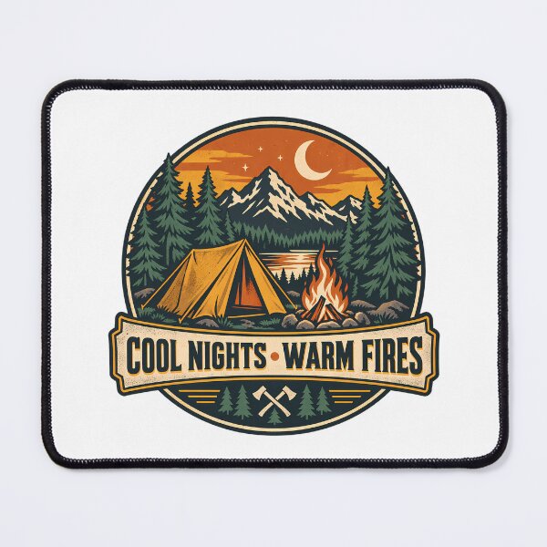 Item preview, Cool Nights Warm Fires Camping designed and sold by Thai Vibe Studio.