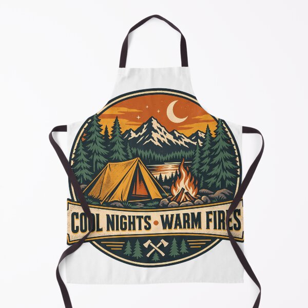 Item preview, Cool Nights Warm Fires Camping designed and sold by Thai Vibe Studio.