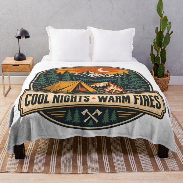 Item preview, Cool Nights Warm Fires Camping designed and sold by Thai Vibe Studio.