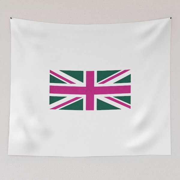 Item preview, Green And Pink Grunge Union Jack British Flag Art designed and sold by avidaremi.