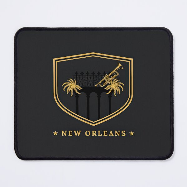 Item preview, Vintage New Orleans Jazz Trumpet Shield Badge Emblem Vector designed and sold by Shutter-Dragon.