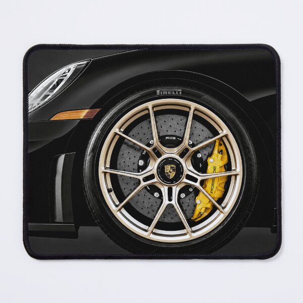 Item preview, Black Porsche with Gold Wheels – Luxury Sports Car Automotive Art designed and sold by REVOLVE ART 67.