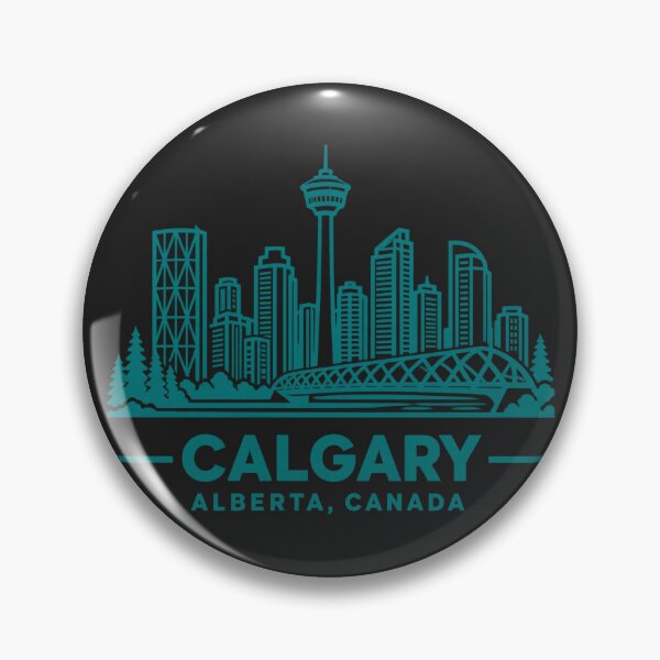 Item preview, Calgary Alberta Canada Line Art Skyline Poster designed and sold by CMYKStudio.