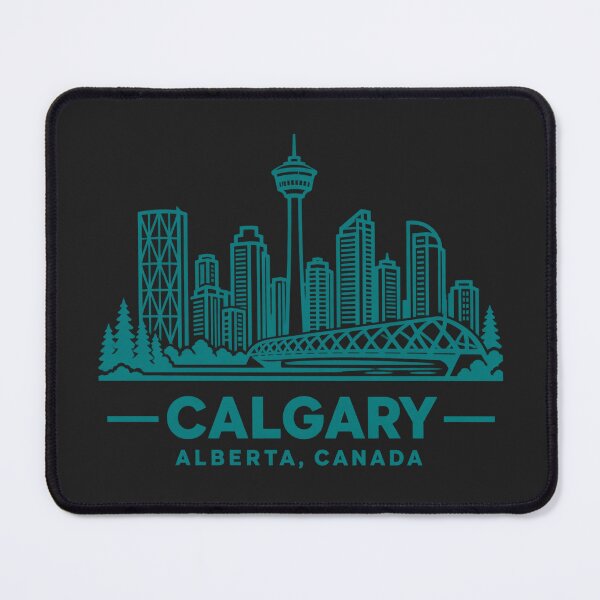 Item preview, Calgary Alberta Canada Line Art Skyline Poster designed and sold by CMYKStudio.