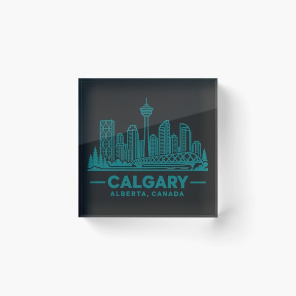 Item preview, Calgary Alberta Canada Line Art Skyline Poster designed and sold by CMYKStudio.