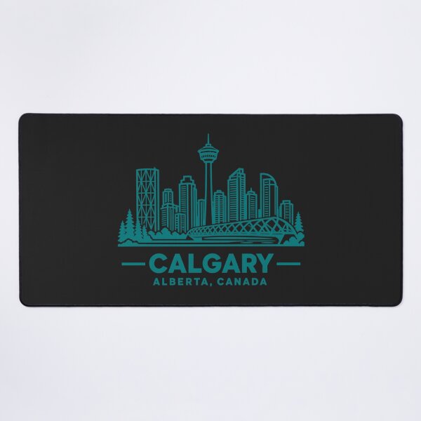 Item preview, Calgary Alberta Canada Line Art Skyline Poster designed and sold by CMYKStudio.