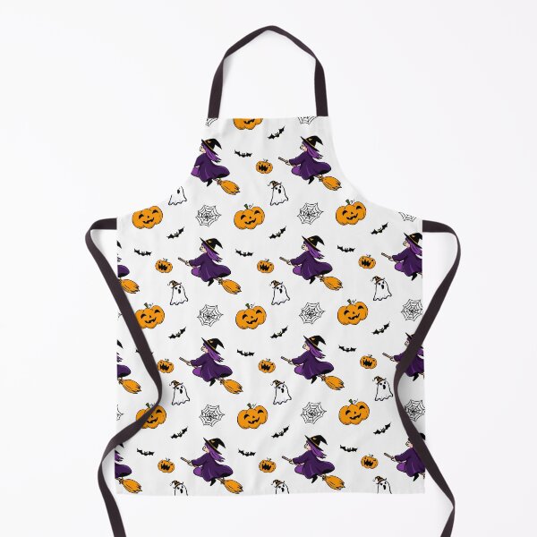 Item preview, Chibi Witch and Friendly Ghost Pattern  designed and sold by Aom Road.
