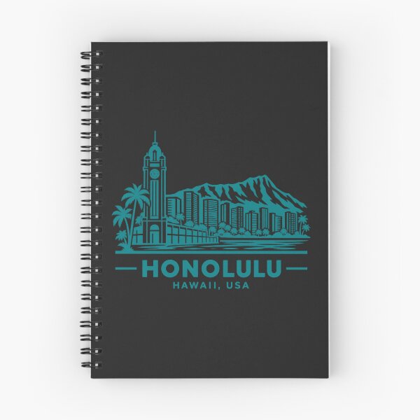 Item preview, Honolulu Hawaii USA Line Art Skyline Poster designed and sold by CMYKStudio.