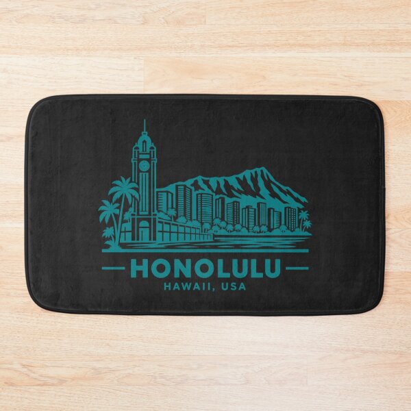 Item preview, Honolulu Hawaii USA Line Art Skyline Poster designed and sold by CMYKStudio.