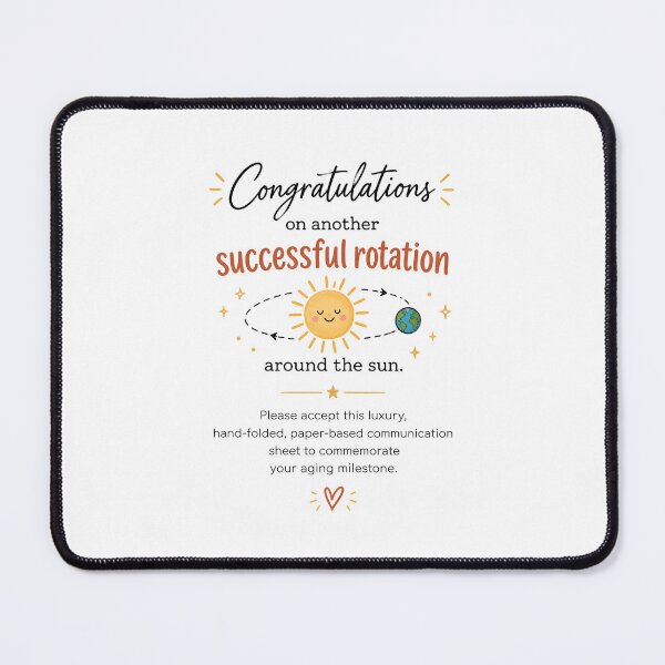 Item preview, Funny Birthday Card | Another Successful Rotation Around the Sun | Aging Humor designed and sold by Aesthetic-Avenue.