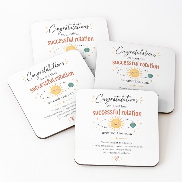 Item preview, Funny Birthday Card | Another Successful Rotation Around the Sun | Aging Humor designed and sold by Aesthetic-Avenue.