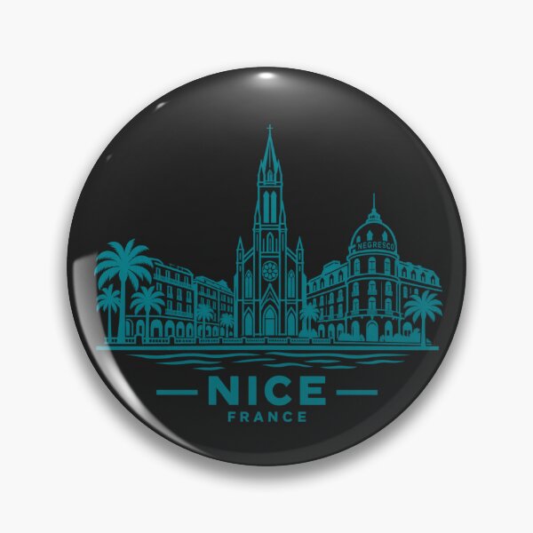 Item preview, Nice France Line Art Skyline Poster designed and sold by CMYKStudio.