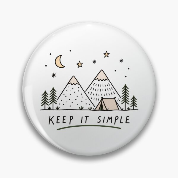 Item preview, Keep It Simple Mountain Camping Recovery Gift designed and sold by GentleRecovery.