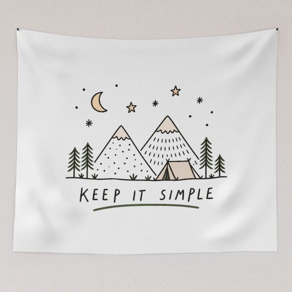 Item preview, Keep It Simple Mountain Camping Recovery Gift designed and sold by GentleRecovery.
