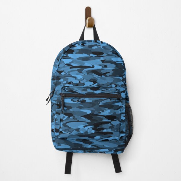 Item preview, Camouflage Abstract Blue Black Pattern designed and sold by ArtbyDebbieC.