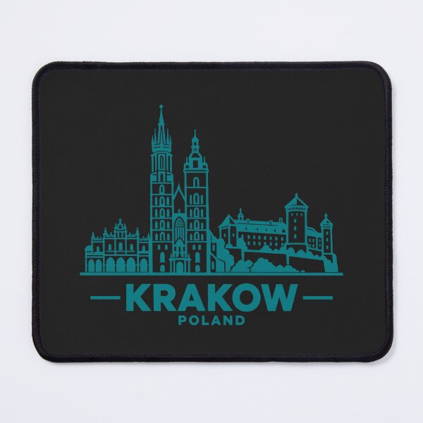 Item preview, Krakow Poland Line Art Skyline Poster designed and sold by CMYKStudio.