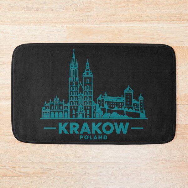 Item preview, Krakow Poland Line Art Skyline Poster designed and sold by CMYKStudio.