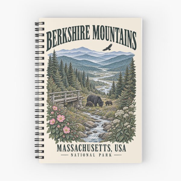 Item preview, BERKSHIRE MOUNTAINS — MASSACHUSETTS, USA [Vintage Illustration] designed and sold by elektronen.
