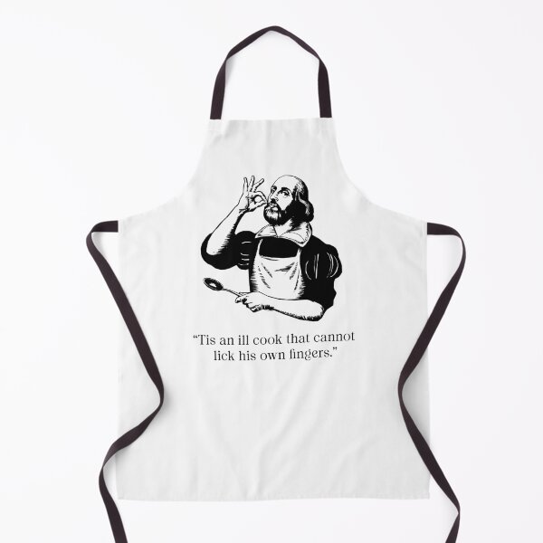 Item preview, Ill Cook That Cannot Lick His Own Fingers – Funny Shakespeare Cooking Quote | Romeo & Juliet Chef's Kiss, Chef & Foodie Gift designed and sold by theatrefinery.