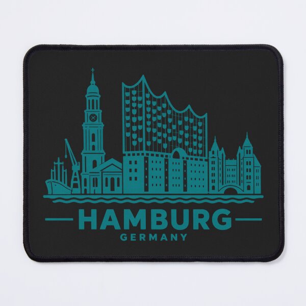 Item preview, Hamburg Germany Line Art Skyline Poster designed and sold by CMYKStudio.