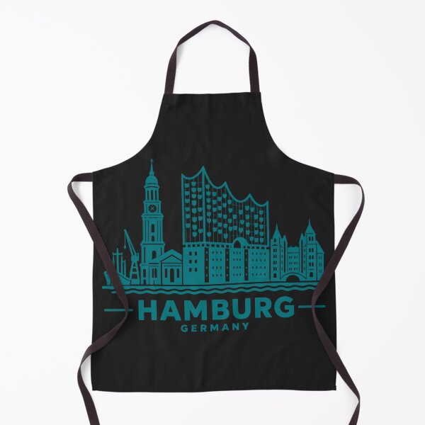 Item preview, Hamburg Germany Line Art Skyline Poster designed and sold by CMYKStudio.