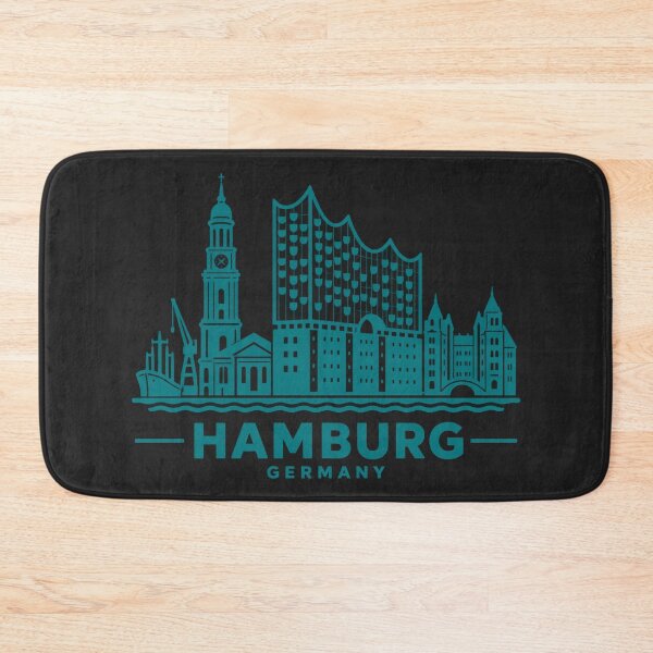 Item preview, Hamburg Germany Line Art Skyline Poster designed and sold by CMYKStudio.