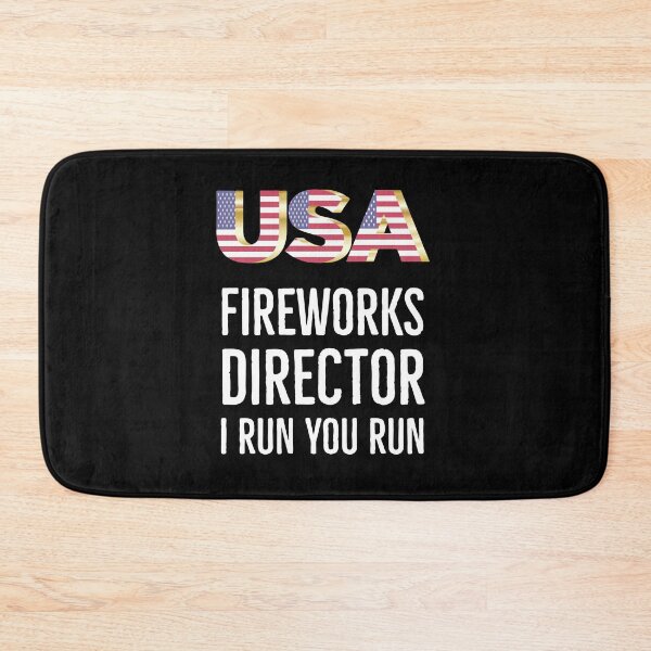 Item preview, USA Fireworks Director I Run You Run Funny 4th of July Art designed and sold by bimoriku.