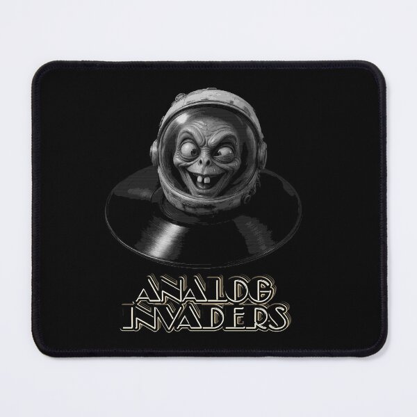 Item preview, Analog Invaders Retro SciFi Alien White Scanlines designed and sold by Edwere.