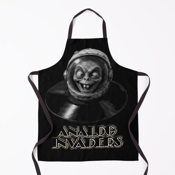 Item preview, Analog Invaders Retro SciFi Alien White Scanlines designed and sold by Edwere.
