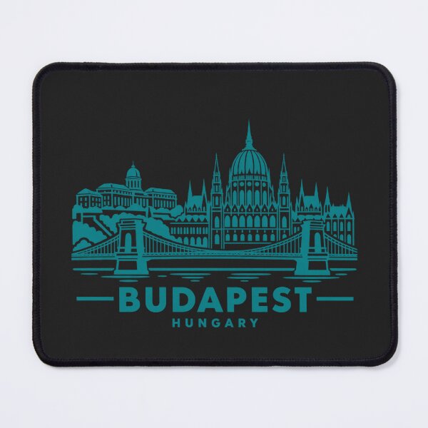 Item preview, Budapest Hungary Line Art Skyline Poster designed and sold by CMYKStudio.