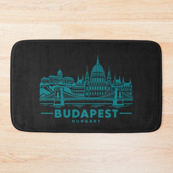 Item preview, Budapest Hungary Line Art Skyline Poster designed and sold by CMYKStudio.