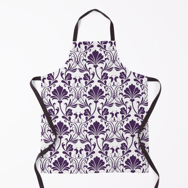 Item preview, Purple White Damask Floral Seamless Pattern designed and sold by Jyoti Digital Artist.