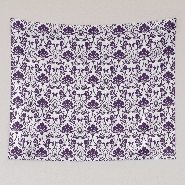 Item preview, Purple White Damask Floral Seamless Pattern designed and sold by ​Jyoti Digital Artist.