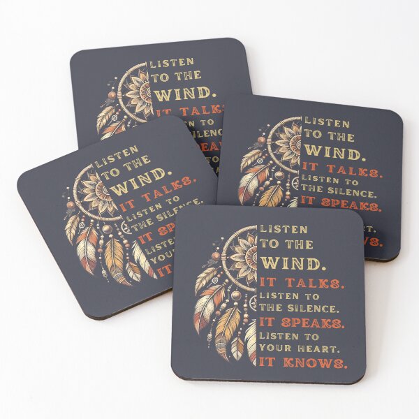 Item preview, Native American Quote Listen To The Wind It Talks designed and sold by Good-Mood-Goods.