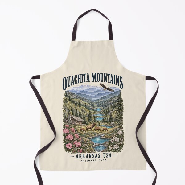 Item preview, OUACHITA MOUNTAINS, Arkansas, USA [Vintage Illustration] designed and sold by elektronen.