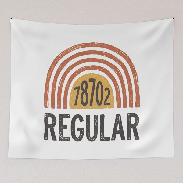 Item preview, East Austin 78702 Regular Retro Rainbow designed and sold by SplashTastic.