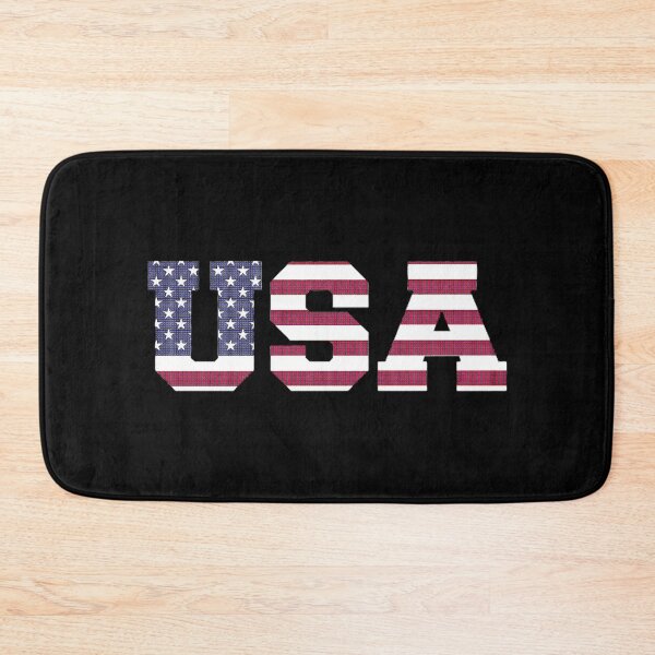 Item preview, USA American Flag Pattern Block Letters Patriotic Art designed and sold by bimoriku.