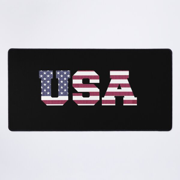 Item preview, USA American Flag Pattern Block Letters Patriotic Art designed and sold by bimoriku.
