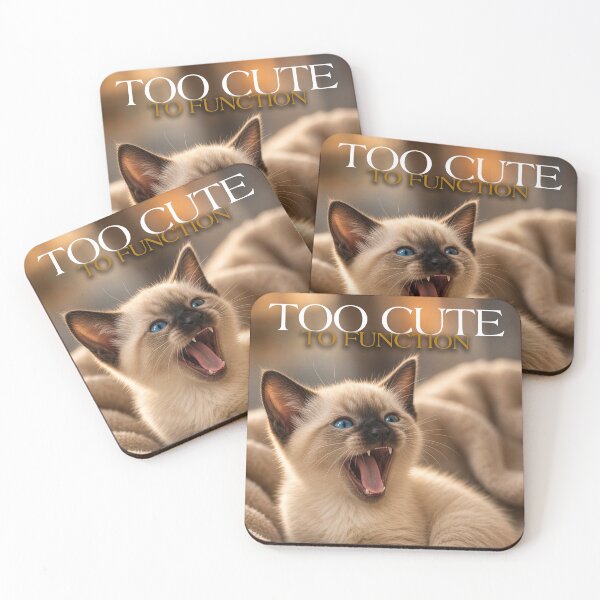 Item preview, Siamese Kitten Yawning Too Cute to Function designed and sold by pochop.