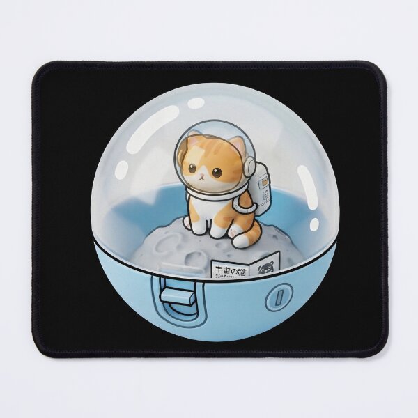 Item preview, Cute Astronaut Cat in a Space Capsule Kawaii Japanese Capsule Art-#serie1 designed and sold by JeanChiale.