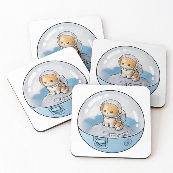 Item preview, Cute Astronaut Cat in a Space Capsule Kawaii Japanese Capsule Art-#serie1 designed and sold by JeanChiale.