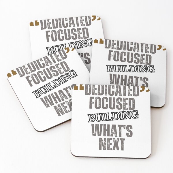 Item preview, Dedicated. Focused. Building What's Next – Inspirational Motivation Typography Design designed and sold by CKADigital.