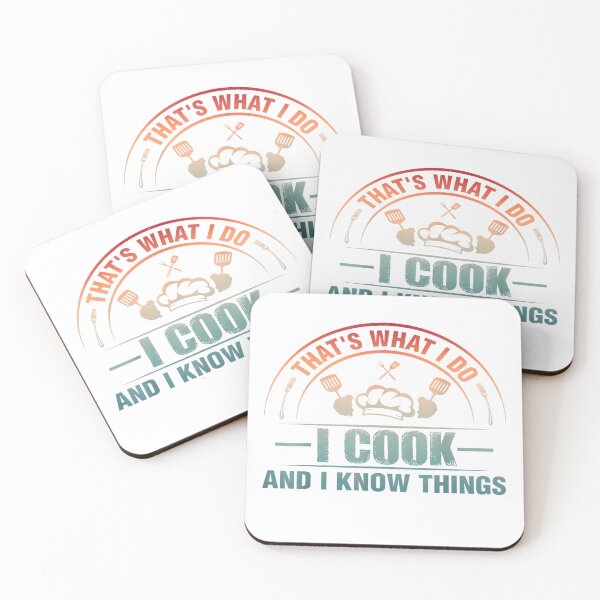 Item preview, I Cook & I Know Things Chef Culinary Restaurant Cooking T-Shirt designed and sold by E-Capoeira shop.