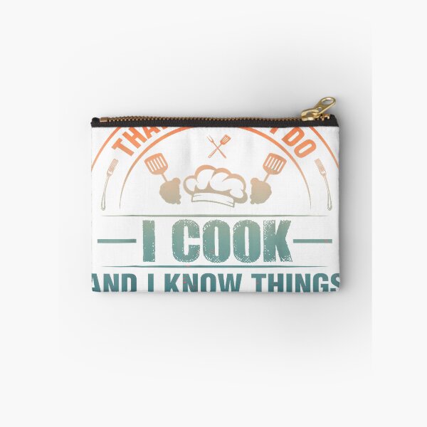 Item preview, I Cook & I Know Things Chef Culinary Restaurant Cooking T-Shirt designed and sold by E-Capoeira shop.