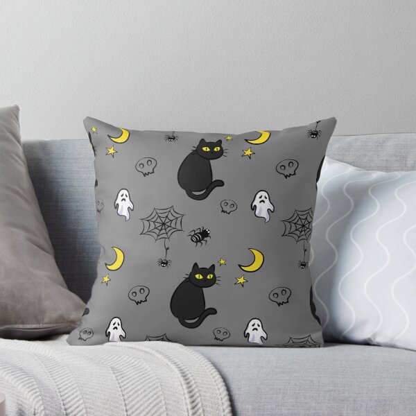 Item preview, Cute Black Cat Halloween Bedding Pattern⁠ designed and sold by Aom Road.